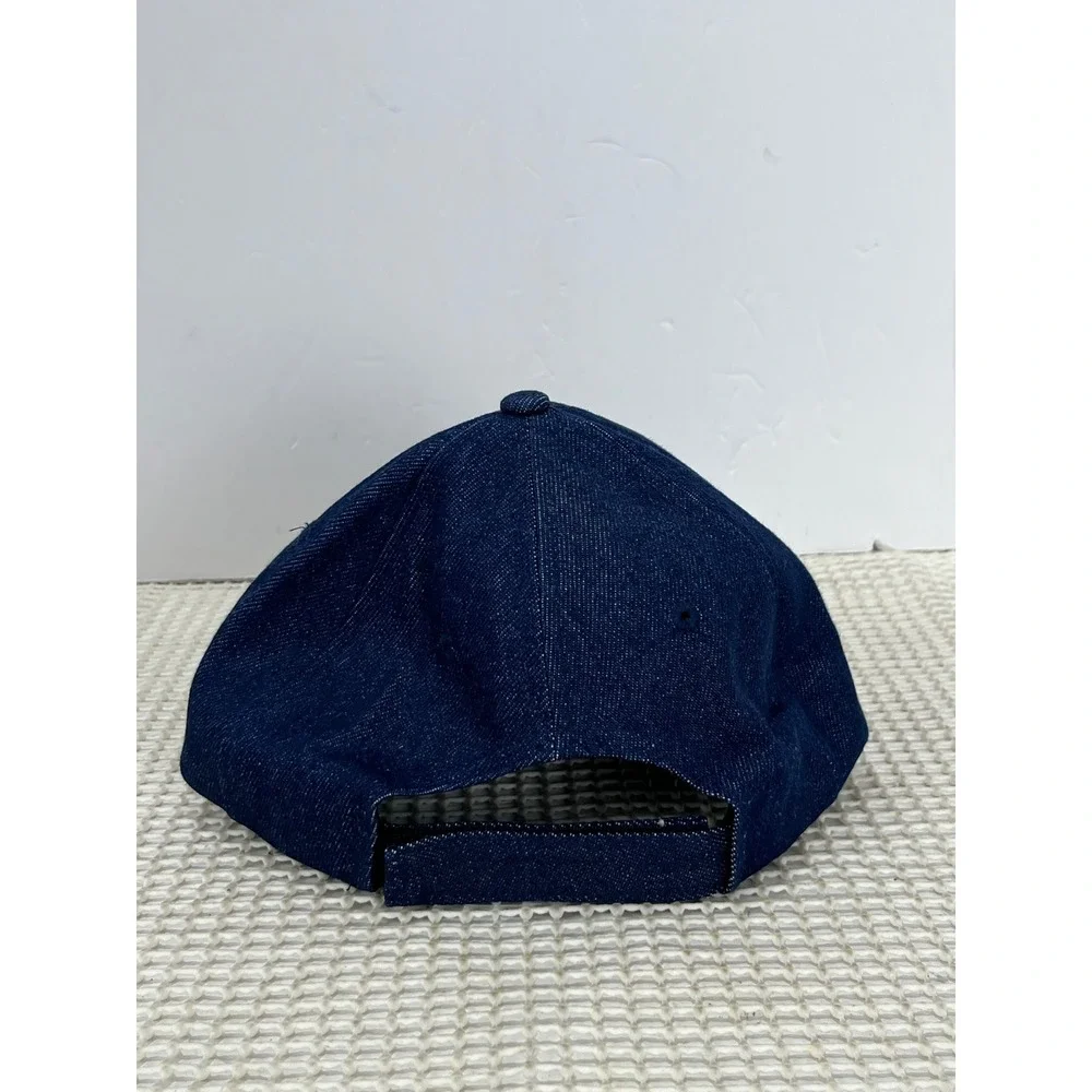 Baseball Cap Levi‎ Strauss Co Embriodered Denim Blue Adjustable Strap Cotton EUC